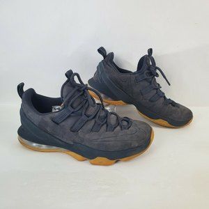 Nike Lebron XIII 13 Low Anthracite Dark Grey Suede Sz 8.5 AH8289-001